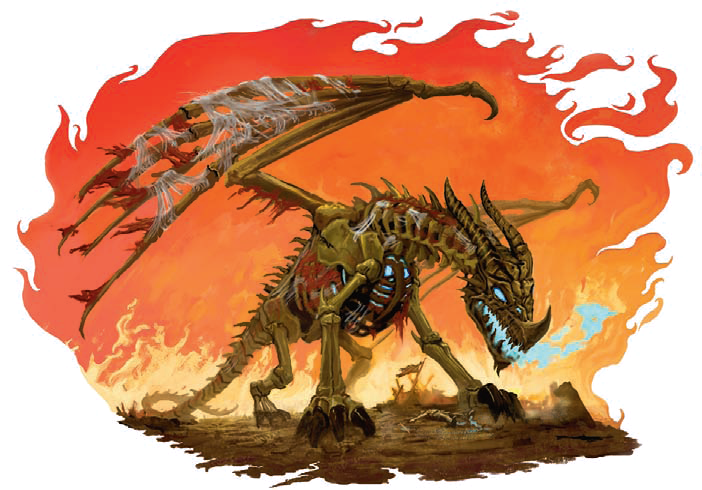 Dragotha - Skeletal Red Dragon (702x490), Png Download