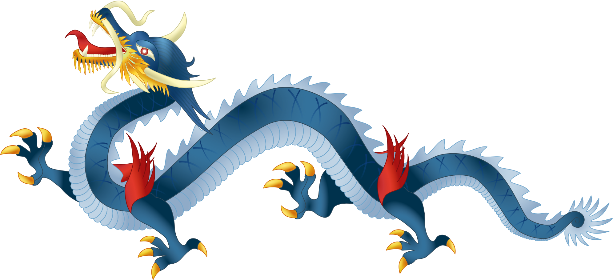 Blue Dragon Clipart Transparent - Vietnamese Dragon (2000x919), Png Download