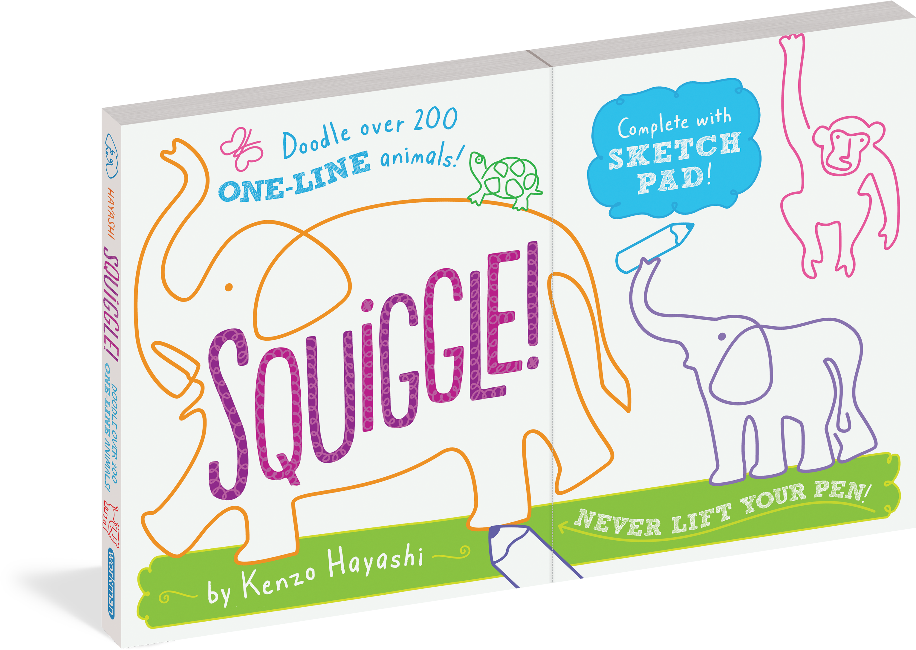 Squiggle - Squiggle! Over 200 One-line Animals To Doodle (3200x2250), Png Download