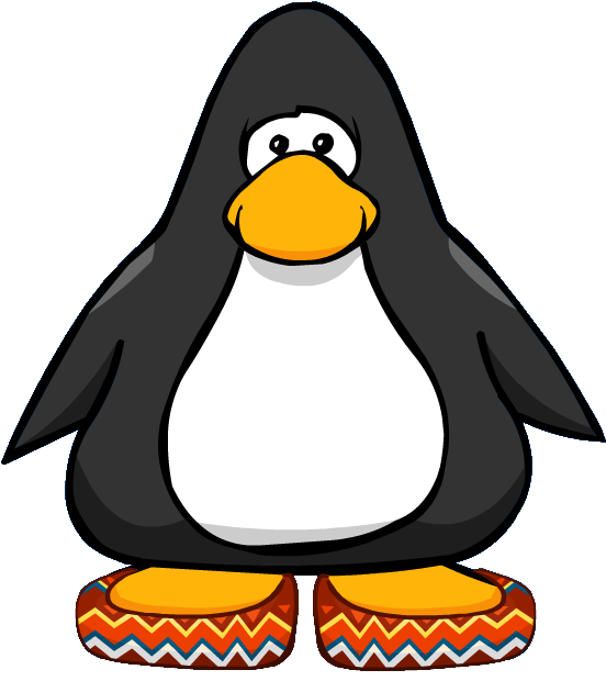 Squiggle Shoes From A Player Card - Penguin With A Unicorn Horn (590x629), Png Download
