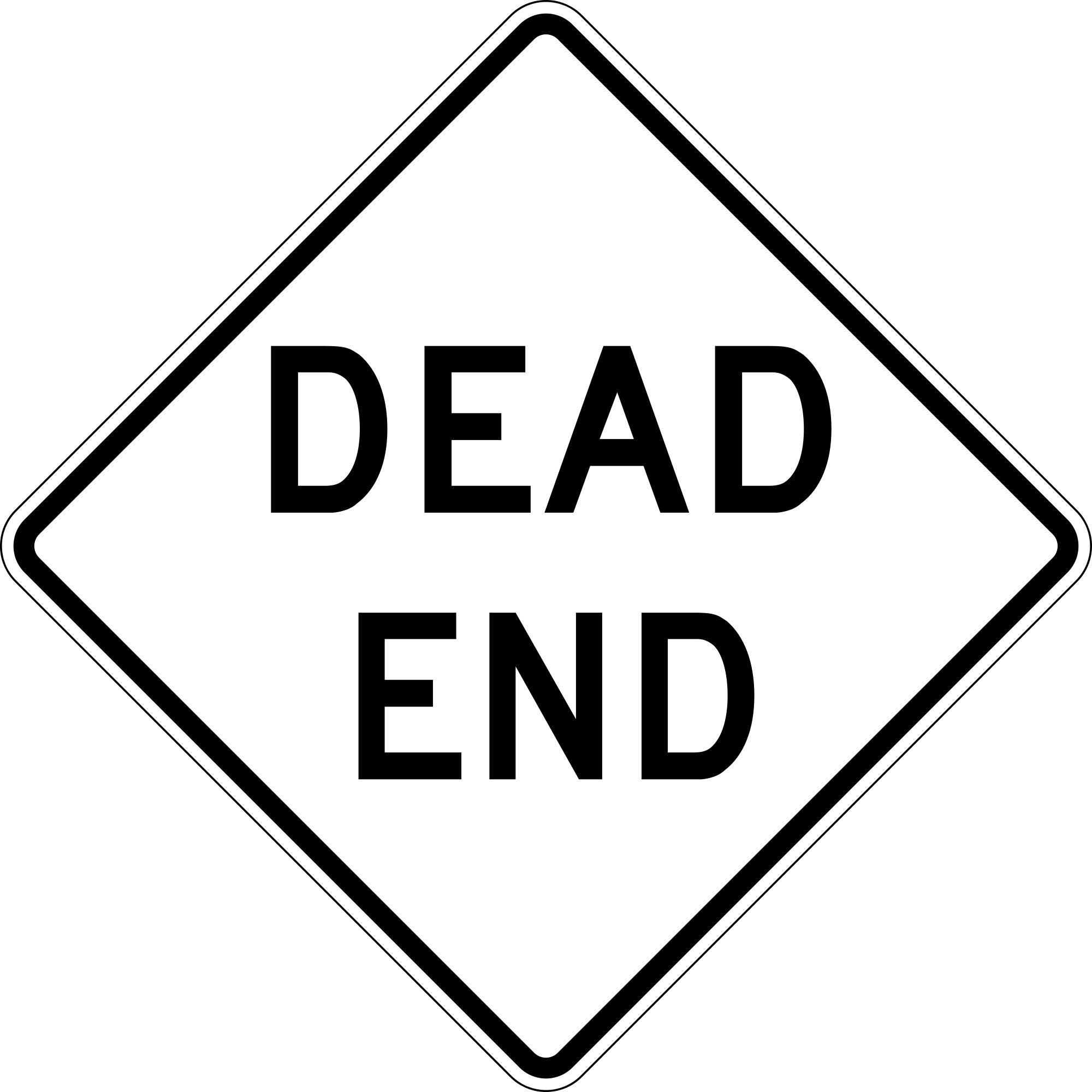 Australian Road Sign - Australian Dead End Sign (1024x1024), Png Download