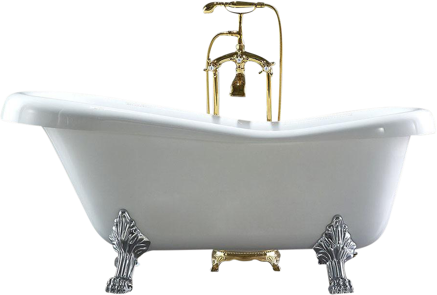 Mariah Acrylic Bathtub Chairish - Bathtub (999x674), Png Download