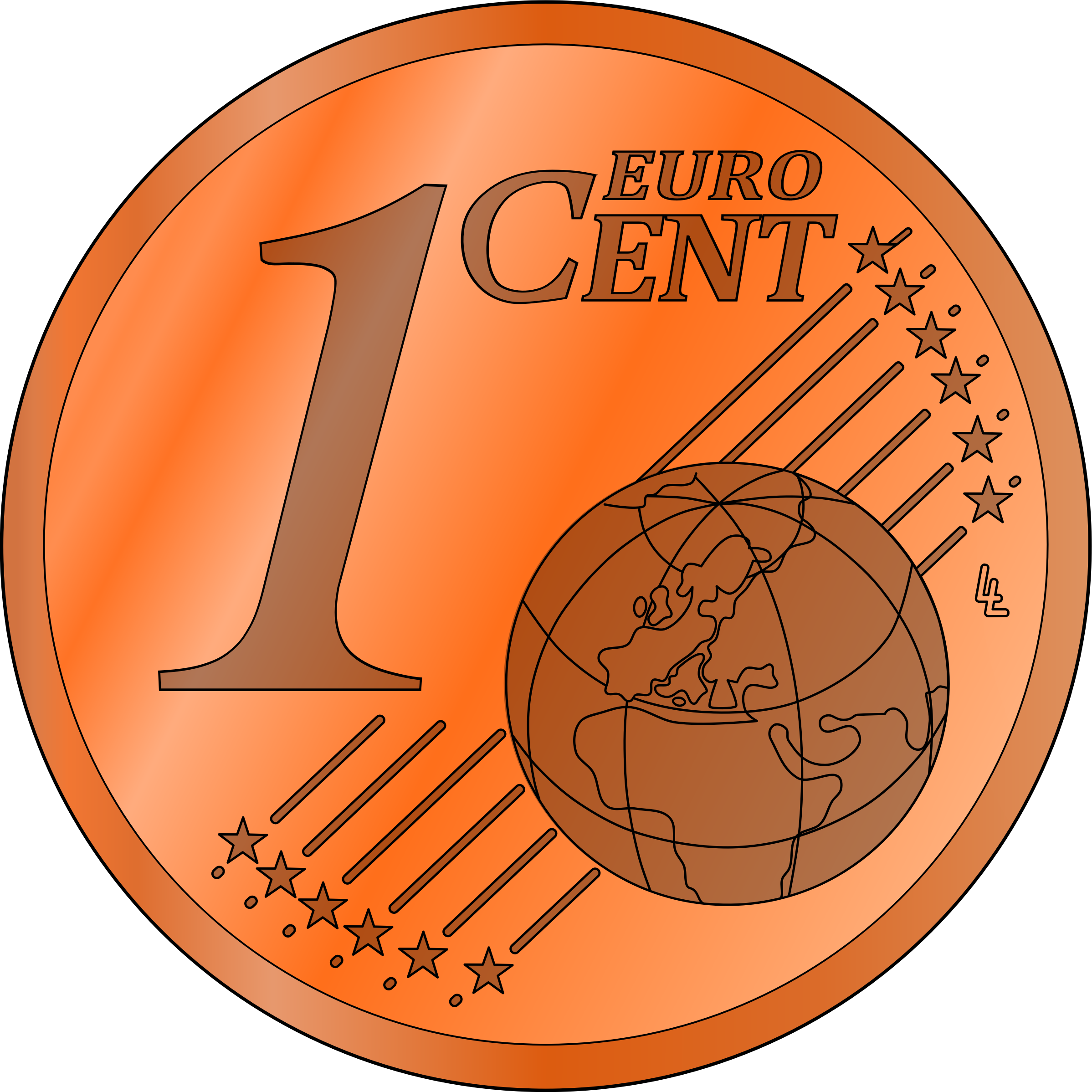 Dime Png Freeuse Huge Freebie Download - 2 Euro Cent Clipart (2397x2397), Png Download
