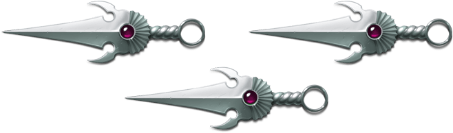 Ranged Ghost Kunai - Shadow Fight 2 Kunai (778x302), Png Download