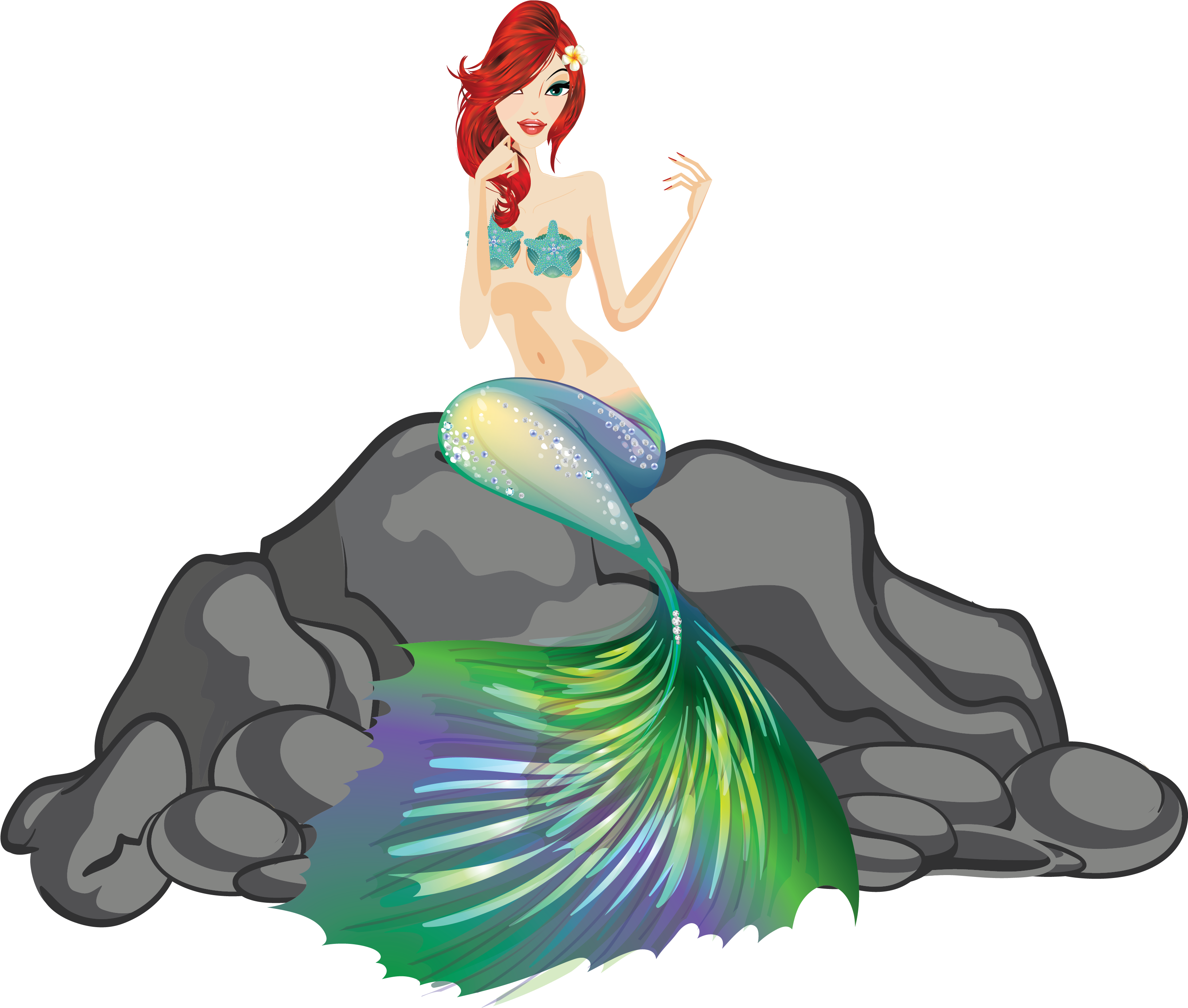19 Glitter Mermaid Graphic Freeuse Huge Freebie Download - Birthday (3583x2995), Png Download