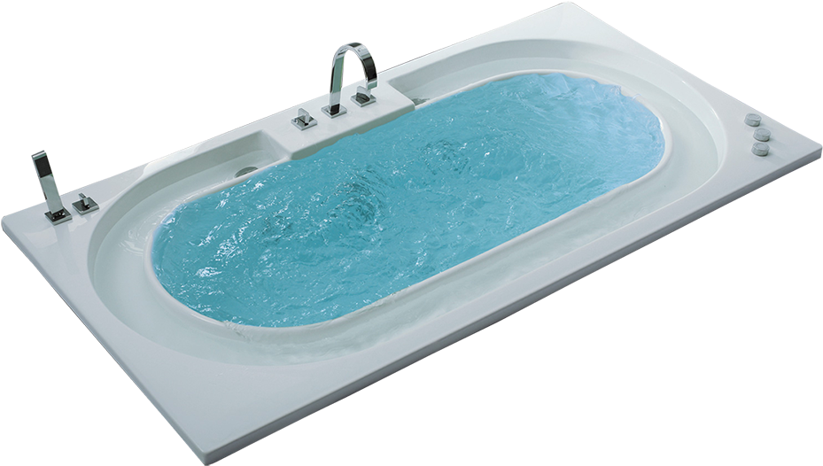 The Water Flows Back Into The Bathtub In A Seemingly - Bathtub With Water Png (1000x913), Png Download