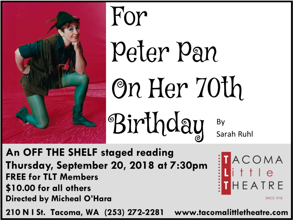 Tlt For Peter Pan On Her 70th Birthday (1000x755), Png Download