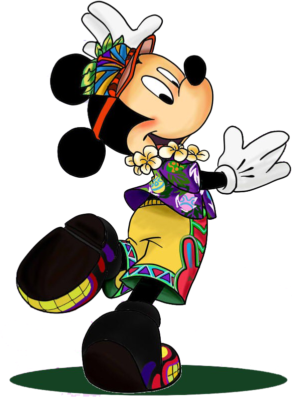 Mickey Mouse Luau Pictures - Mickey Mouse Hawaiian (588x800), Png Download