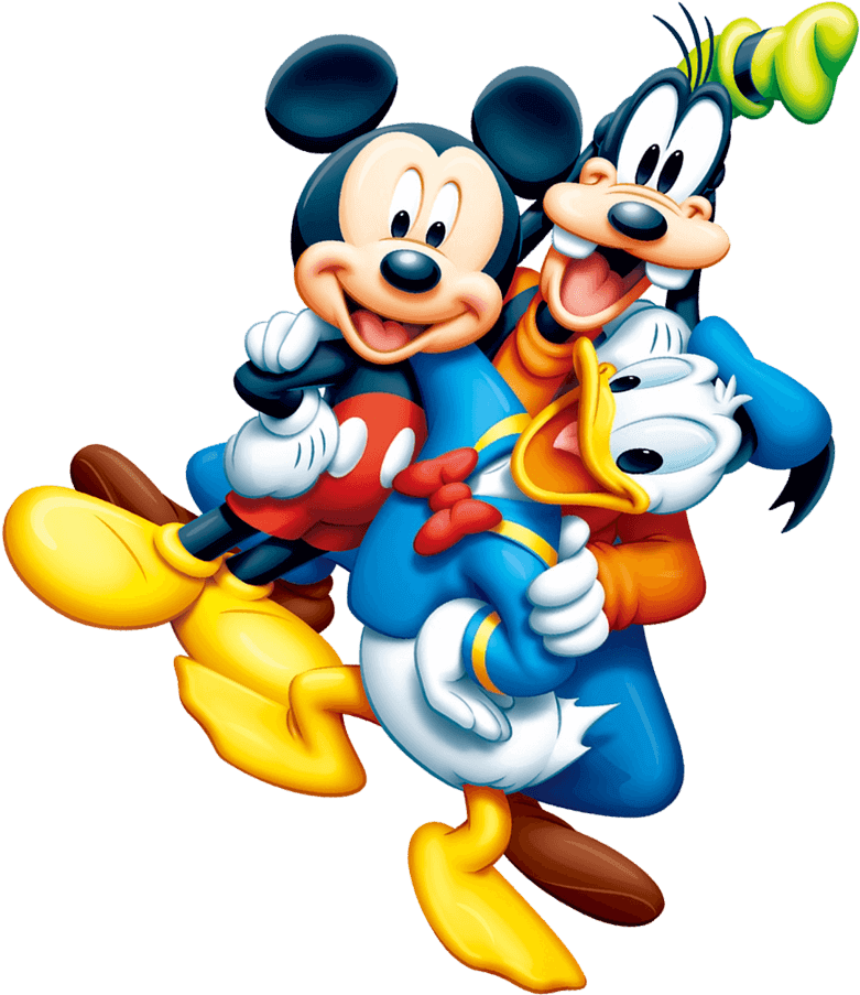 Mickey Mouse And Minnie Mouse Clipart Junction Png - Mickey Donald Goofy Png (916x1024), Png Download
