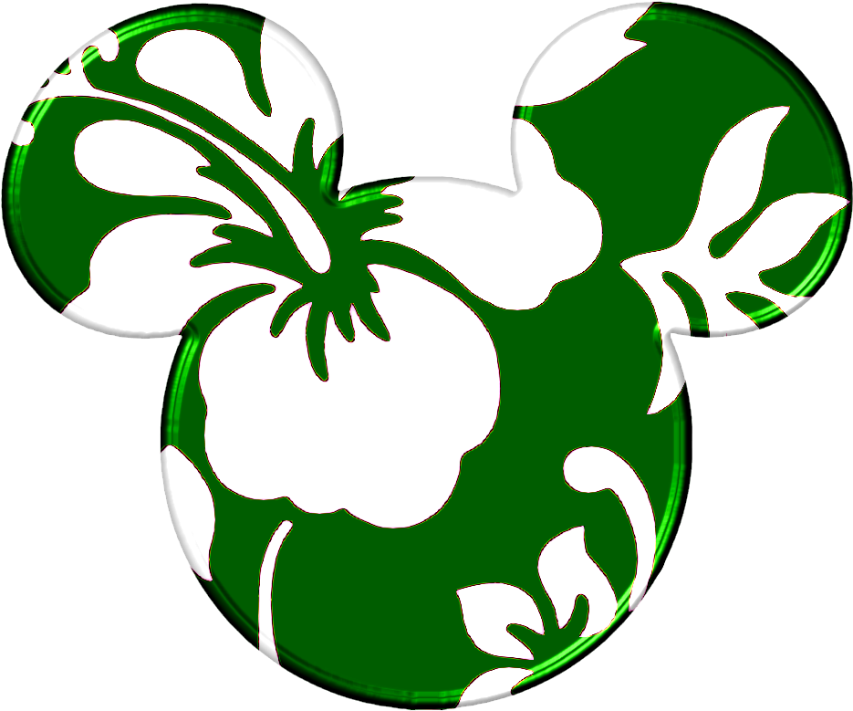 Clipart Face Mickey Mouse Source - Hawaiian Mickey Mouse Head (952x917), Png Download