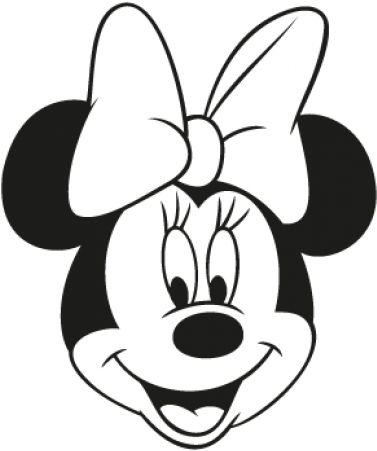 Mickey Mouse Face Black And White Collection - Minnie Blanco Y Negro (518x518), Png Download