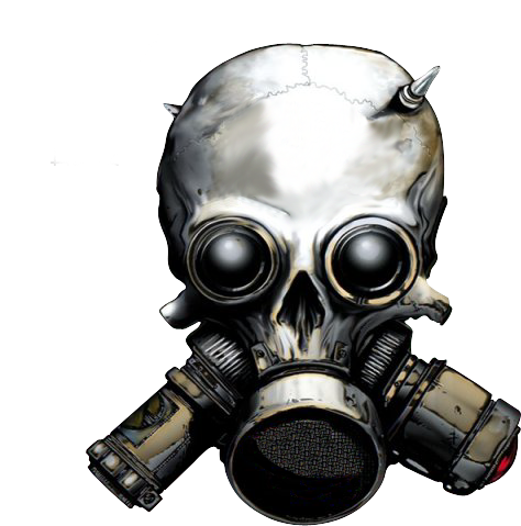Heavy Metal Faak Skull - Skull Gas Mask Png (574x571), Png Download