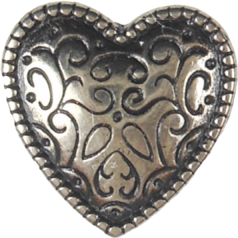 1696 33 Bnk - Metal Heart Buttons (800x800), Png Download