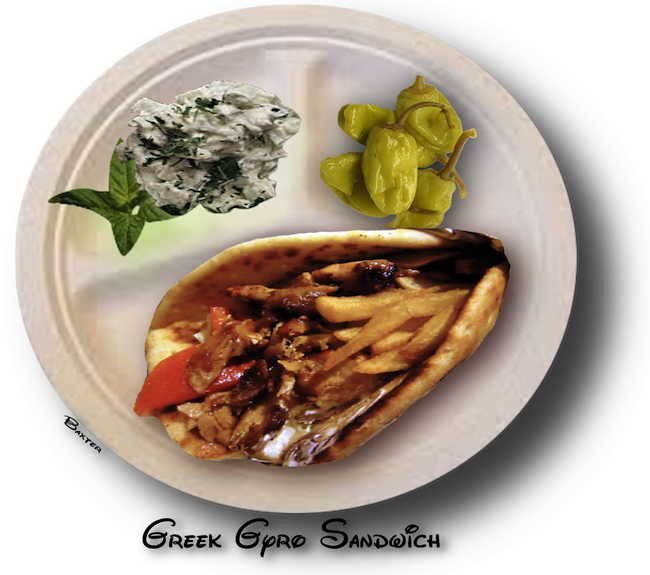 The Gyro Sandwich Is Probably Greece's Favorite "take - Naan (650x575), Png Download