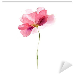 Watercolour Flower Wall Art (400x400), Png Download