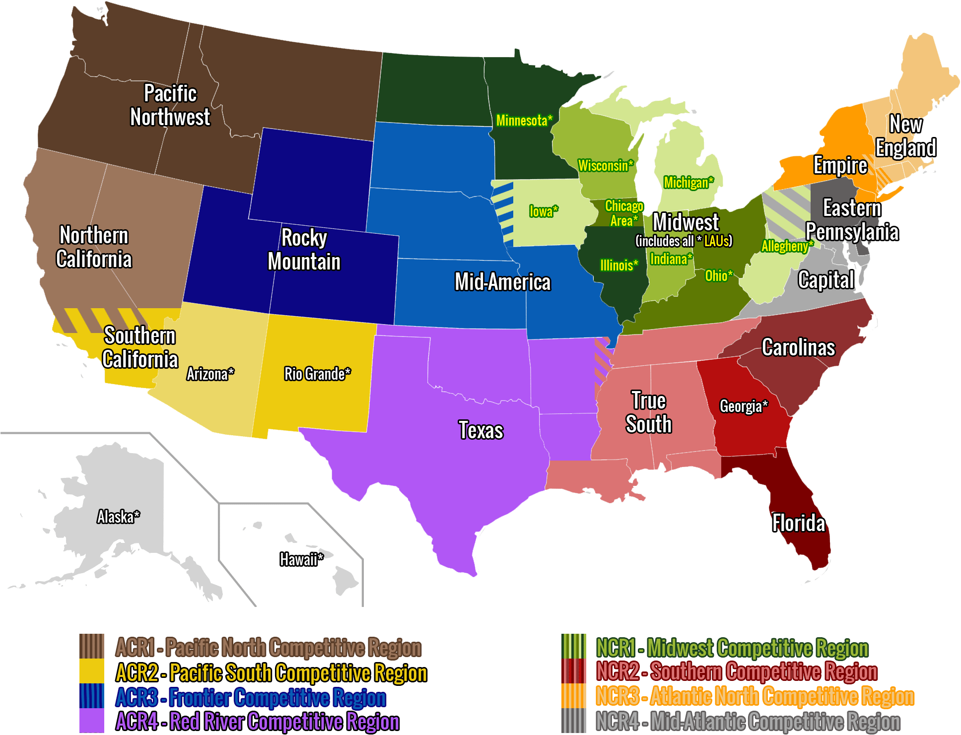 Usa Club Rugby Map - Red And Blue States Map 2018 (2000x1545), Png Download