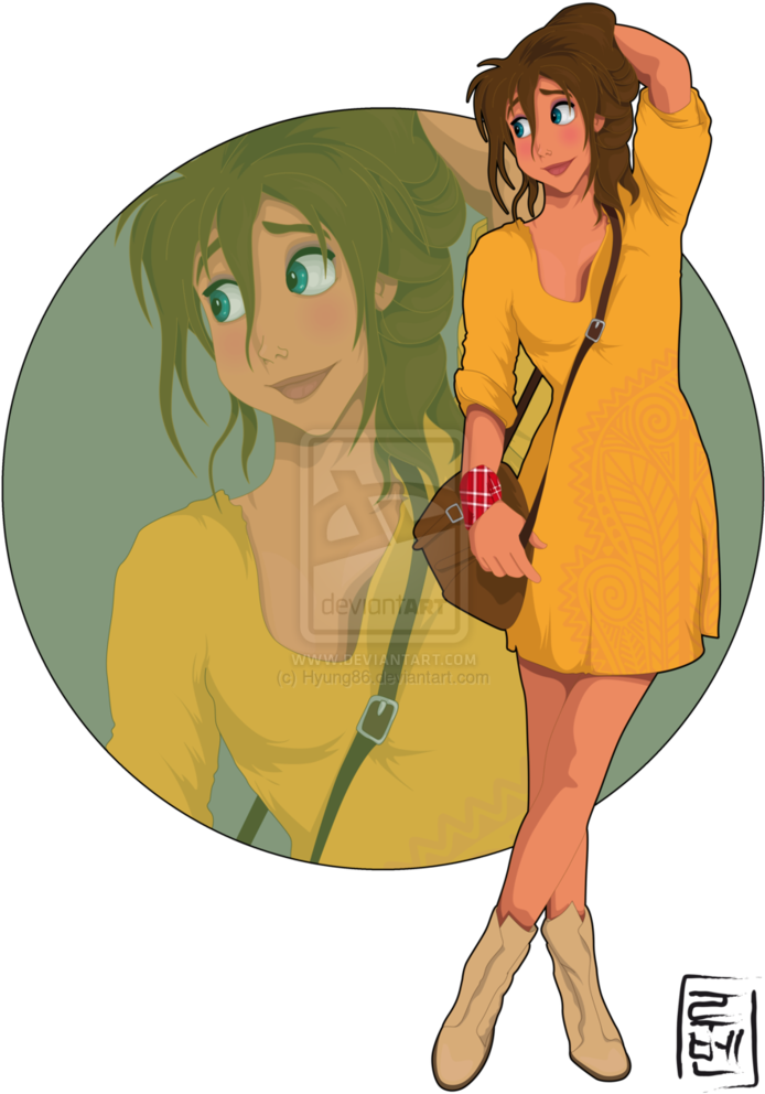 Jane - Modern Day Disney Characters As College Students (707x1000), Png Download