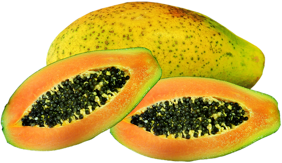 Fruit, Red Papaya, Tropical, Nutrition - Papaya (573x340), Png Download