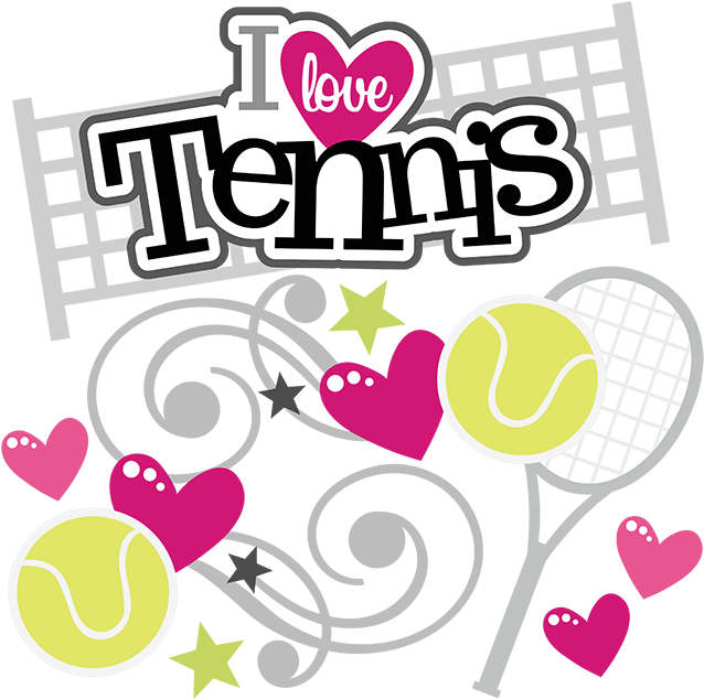 I Love Tennis - Samanthatreasure 2/3/5 Yard - 3" Sport I Love Tennis (648x633), Png Download