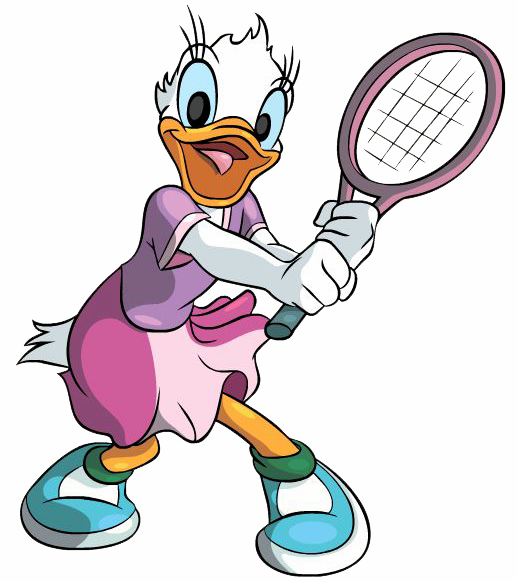 Tennis Clipart - Daisy Duck Tennis (517x582), Png Download