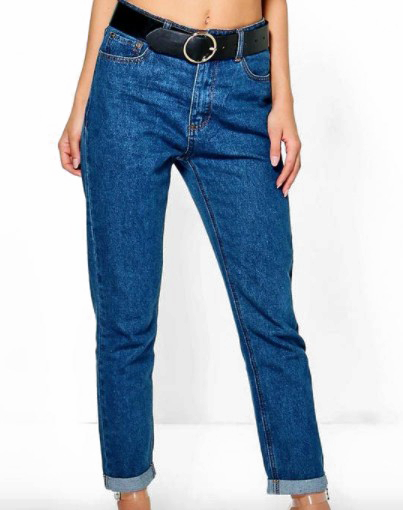 Denim Jean Transparent Png - Boyfriend Jeans Png (403x510), Png Download