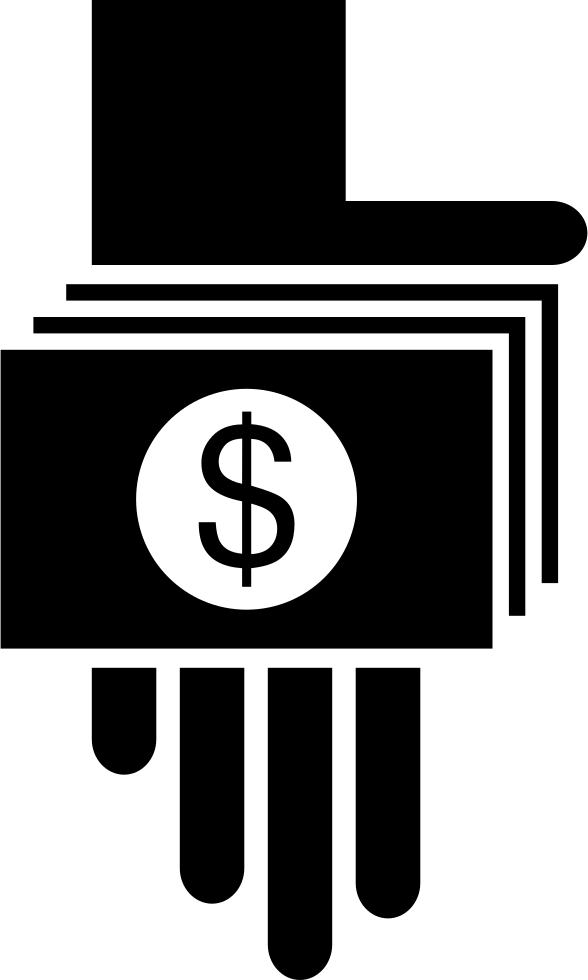 Hand With Bills Comments - Icono Billetes (588x980), Png Download