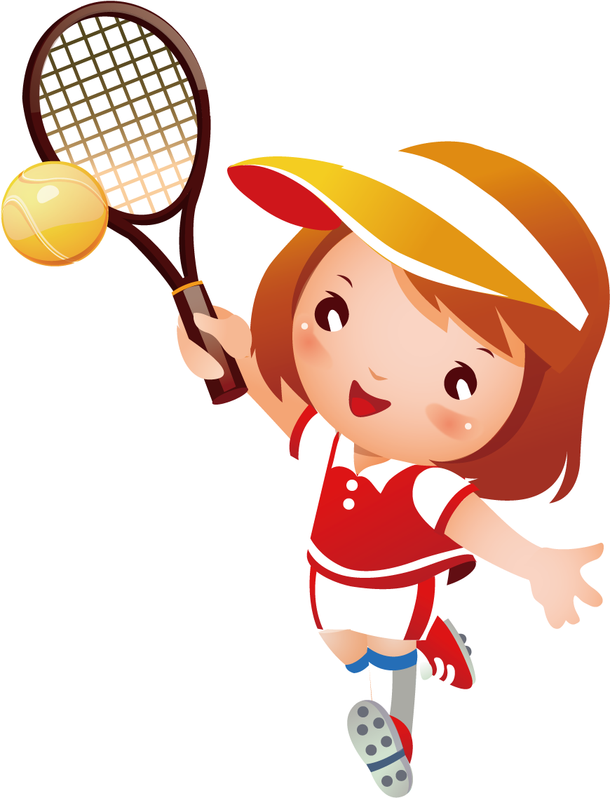 Clip Art Cute Baseball Transprent Png Free - Tennis Cartoon (1276x1276), Png Download