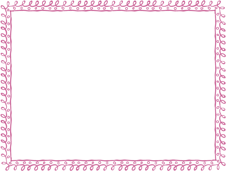 Dusty Rose Full Sheet Doodle Border - Free Doodle Frames Png (792x612), Png Download