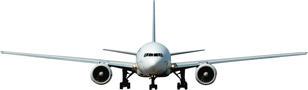 Somos Tu Mejor Opción - Aircraft Front View Png (1175x345), Png Download