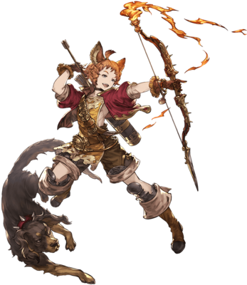 Flesselles A - Granblue Fantasy Archer (480x400), Png Download