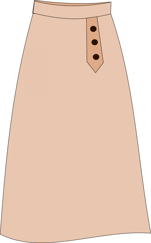 Skirt,cloth,fashion,free Vector Graphics - Skirt (500x800), Png Download