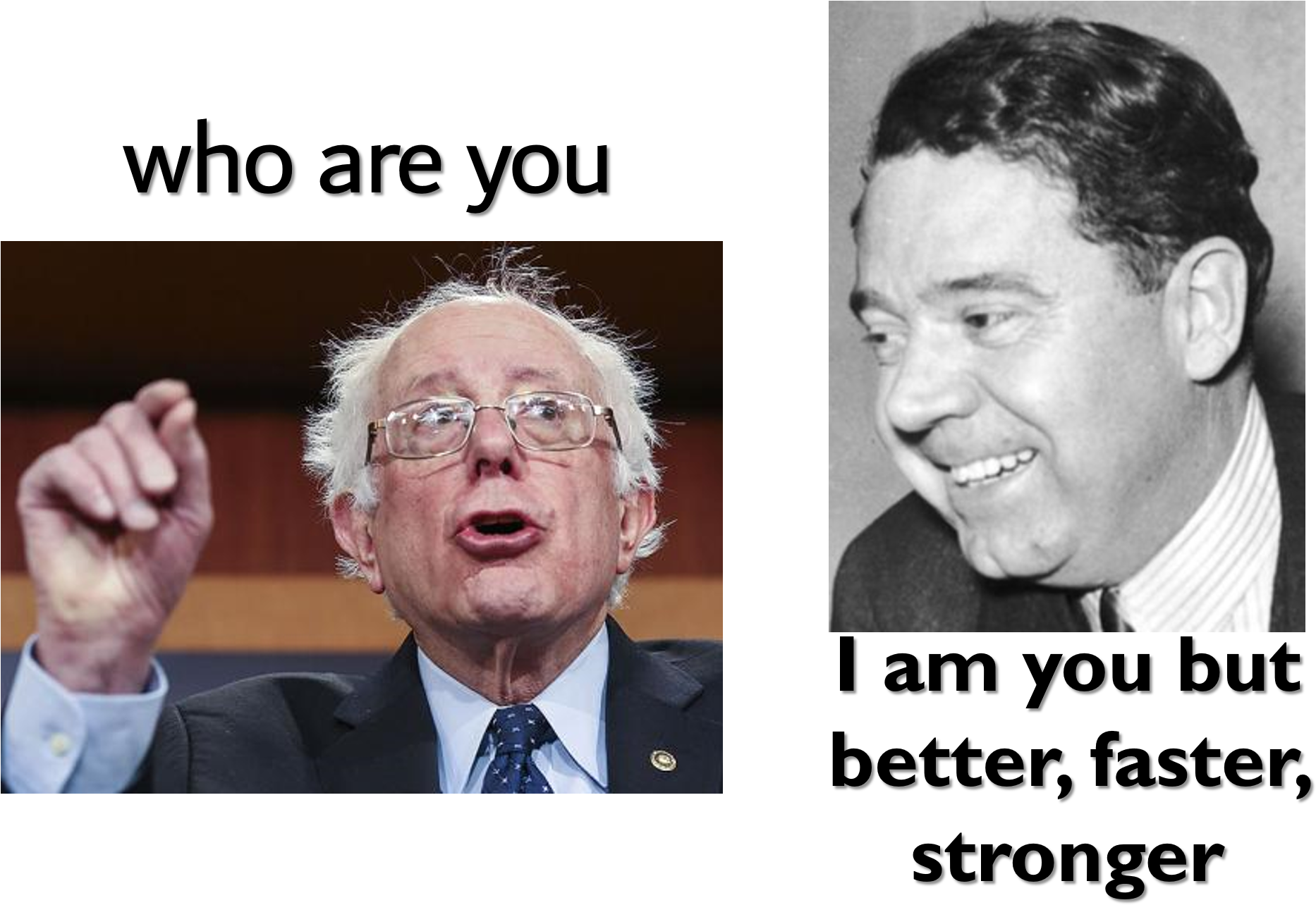 Bernie Meets Huey (2000x1353), Png Download