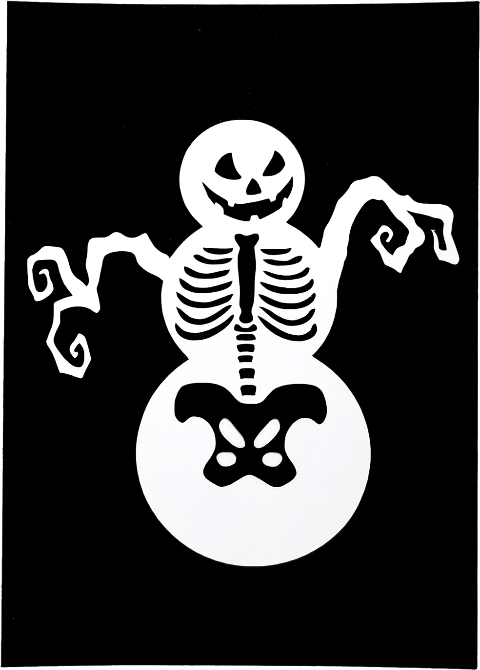 Holiday Card - Skeleton Snowman (1500x1500), Png Download