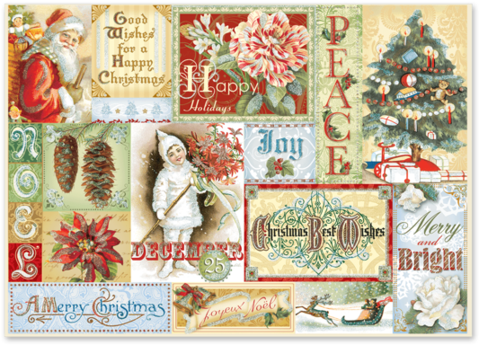 Christmas Nostalgia Boxed Holiday Cards (600x600), Png Download