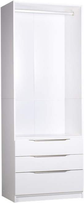 Multistore 2000 X 750 X 450mm White Shelf And Drawers (800x800), Png Download