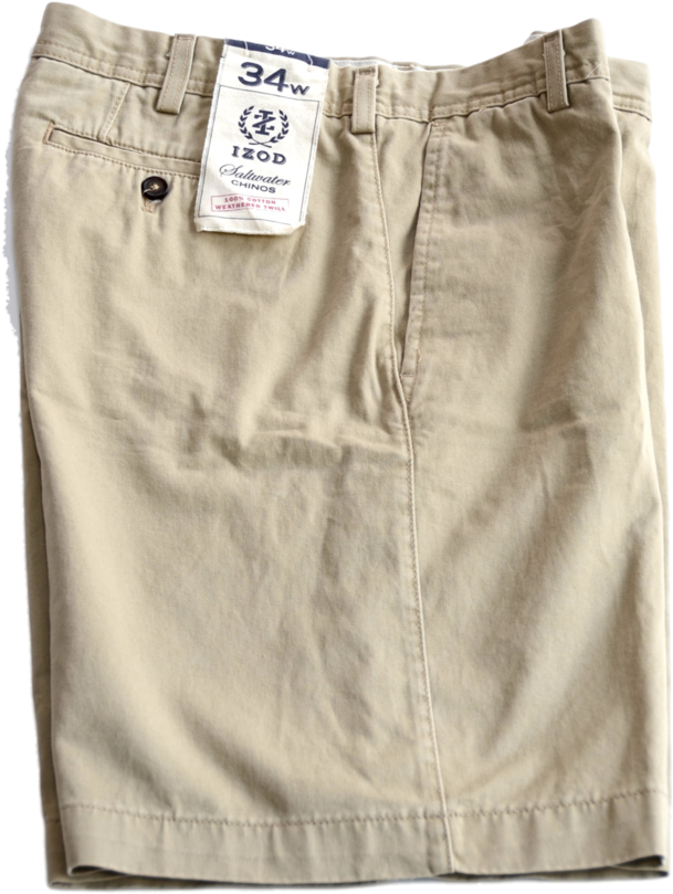 Men's Short By Izod, Weathered Twill, 100% Cotton, (678x1024), Png Download
