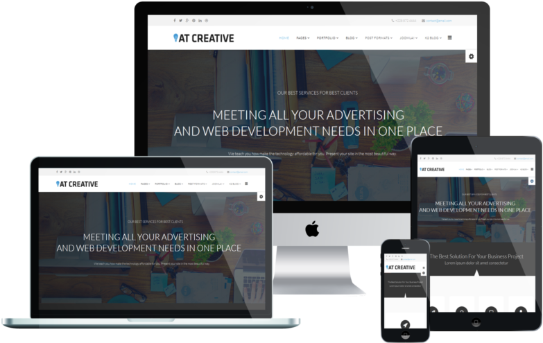 At Creative Free Image Design / Creative Joomla Template (1000x750), Png Download