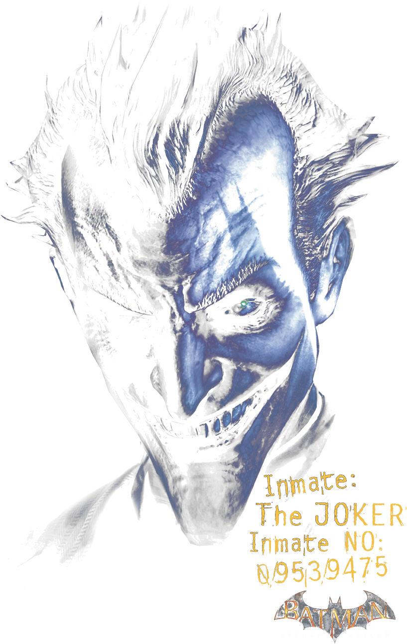 Arkham Arkham Joker Men's Long Sleeve T-shirt (850x1314), Png Download