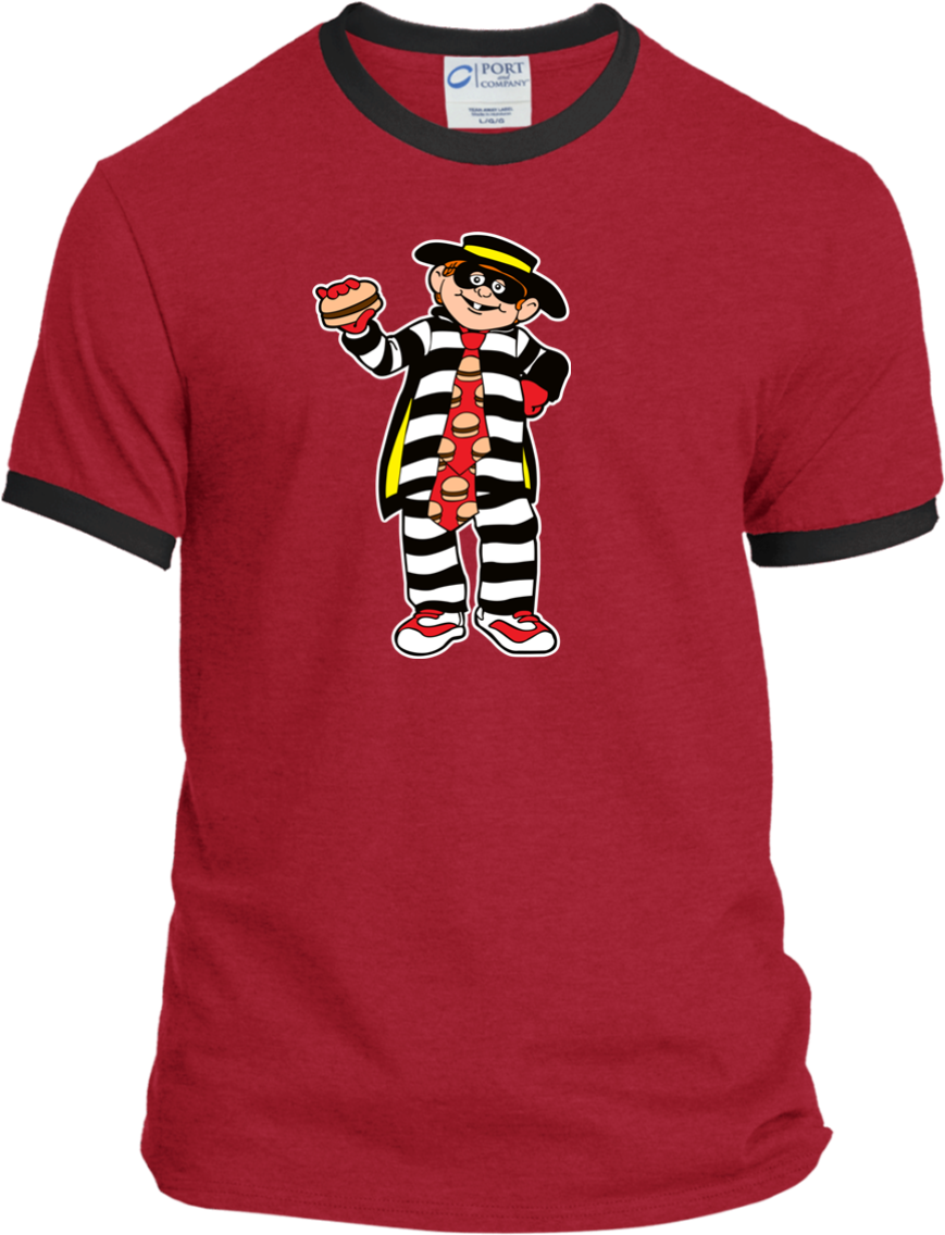 Hamburglar Pc54r Port Amp Co Ringer Tee (1155x1155), Png Download