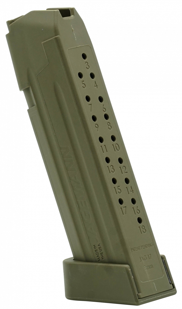 Jagemann 12351 Jag 17 9mm Luger 18 Rd G17 Polymer Green (600x1019), Png Download