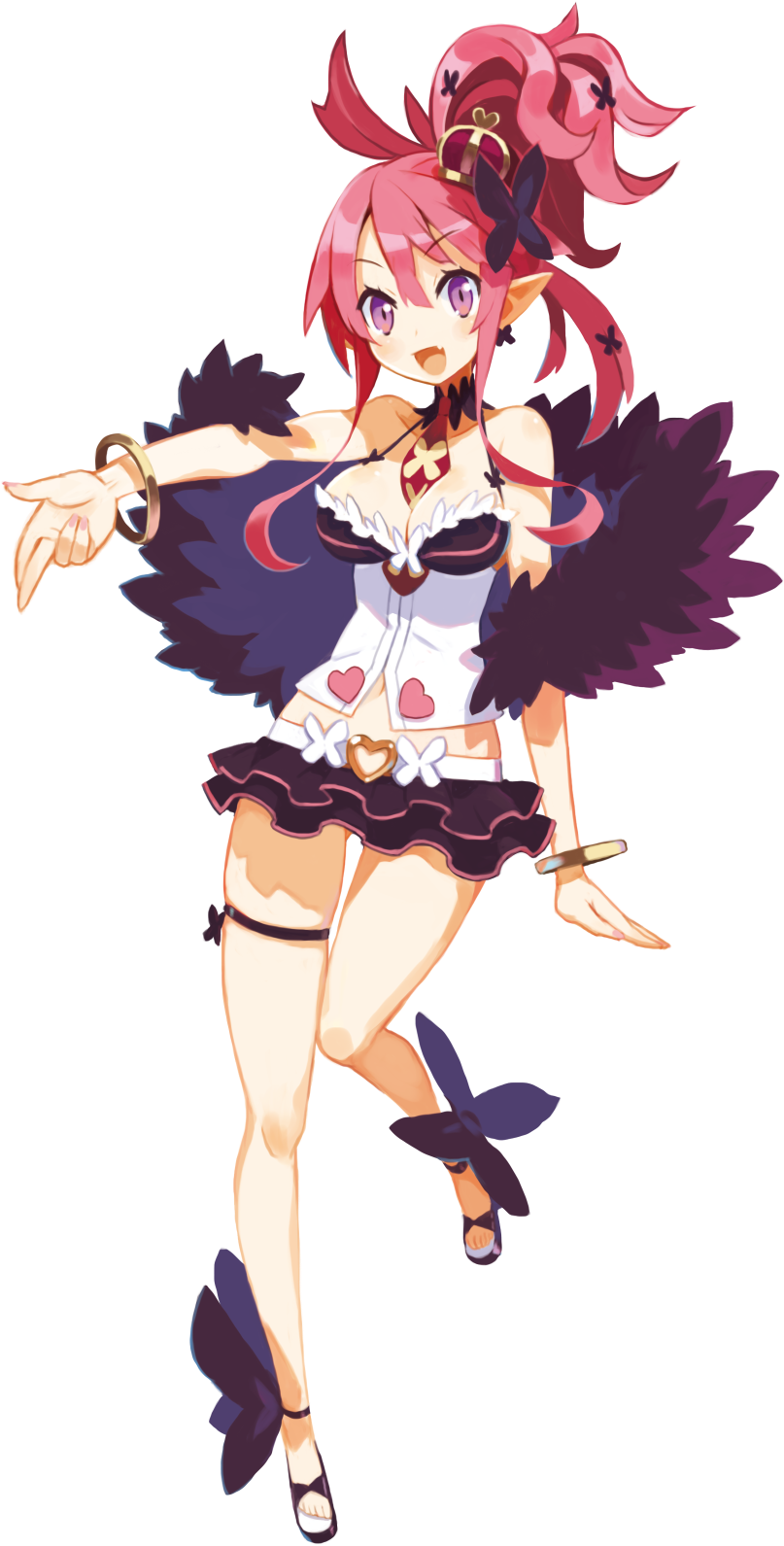 D Absurdres Bracelet Breasts Cleavage Crown Disgaea (850x1600), Png Download