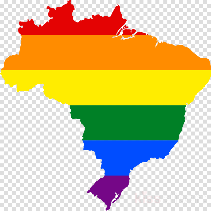 Flag Of Brazil In Map Clipart Flag Of Brazil Map (900x900), Png Download