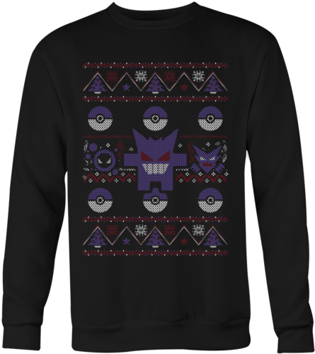 Ghost Type Xmas Sweater (600x600), Png Download