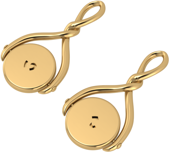 My-wishbone Spinner Pendant In Gold (1000x563), Png Download