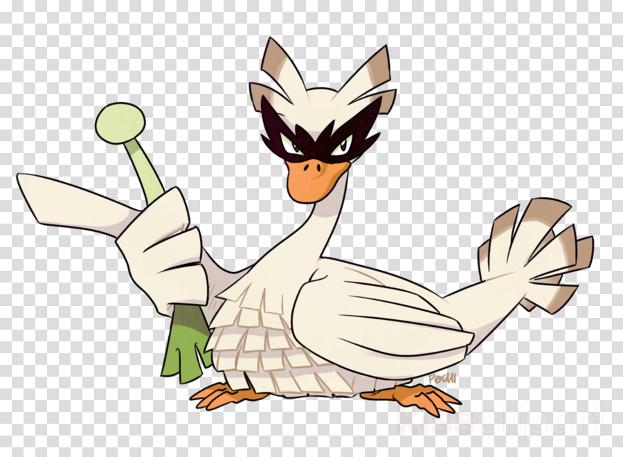 Farfetch D Madame Clipart Pokémon Gold And Silver Farfetch'd (900x660), Png Download