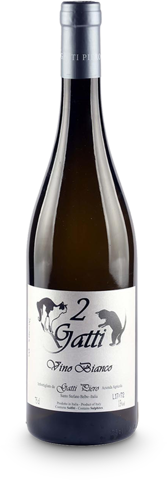 2 Gatti White Wine (423x1000), Png Download