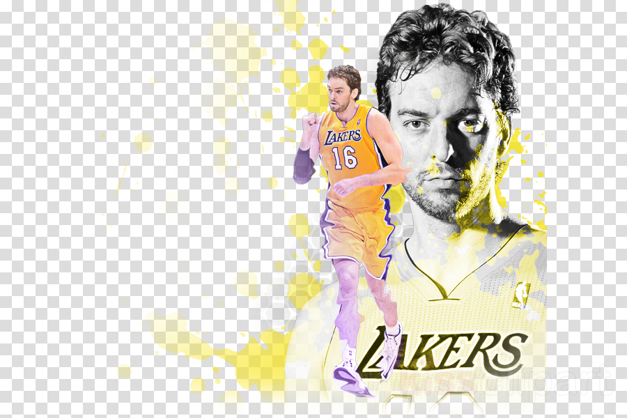 Los Angeles Lakers Clipart Pau Gasol Los Angeles Lakers (900x600), Png Download