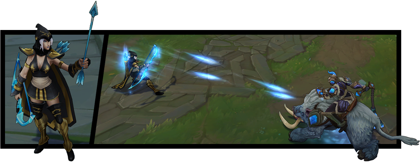 We're Bundling A Bunch Of Ashe's Skins Together To (1340x535), Png Download