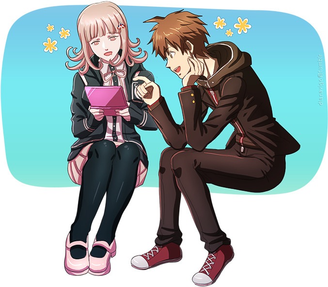 Dangan Ronpa Super Dangan Ronpa 2 Hinata Hajime Naegiri (800x649), Png Download