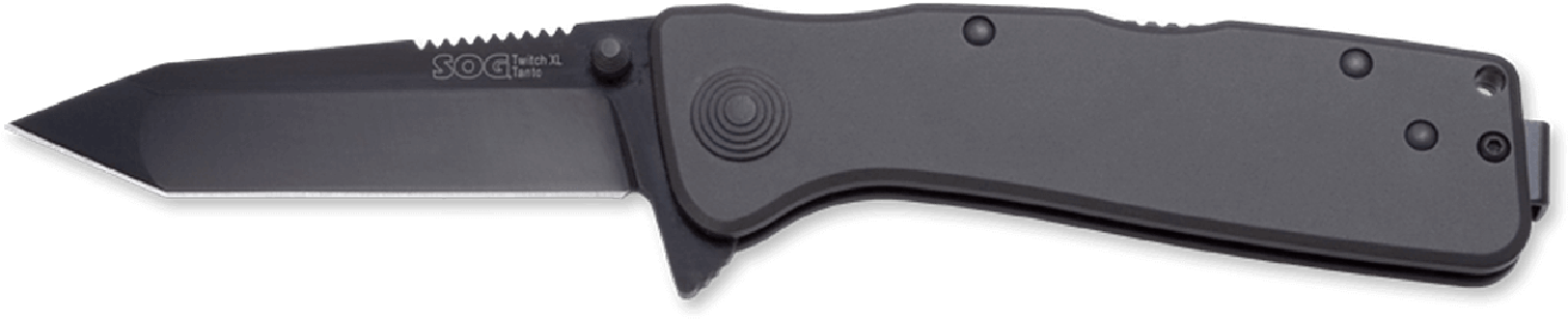 Sog Twitch Xl Tanto Black Tini Twi-211 (1600x657), Png Download